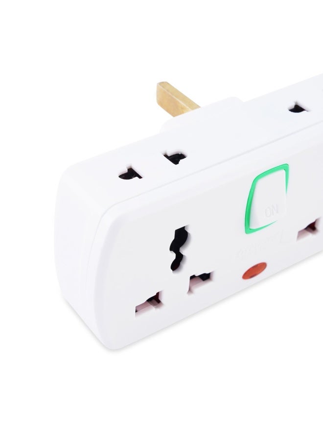 Pan Home أوشتراكو مقبس عالمي ثنائي الاتجاه + مقبس X2Pin مقاس 13X16X6 سم - أبيض - Image 2