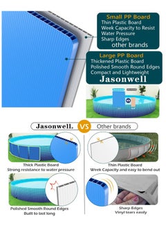 Jasonwell Foldable Dog Kiddie Pool - Hard Plastic Kids Paddling Pool Toddler Baby Swimming Pool For Backyard Collapsible Whelping Box Pet Doggie Cats Wading Pool Bathtub For Puppy Large Dogs 40In  - Image 3