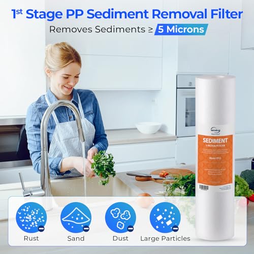 iSpring F10KU NSF Certified 1-Year Replacement Filter Set for 7-Stage RO Water Filtration Systems, Includes Alkaline Mineral & UV Filters, 10 Pieces, No RO Membrane - Image 3