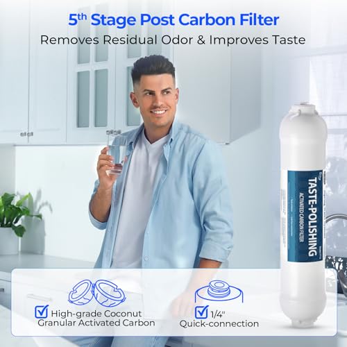 iSpring F10KU NSF Certified 1-Year Replacement Filter Set for 7-Stage RO Water Filtration Systems, Includes Alkaline Mineral & UV Filters, 10 Pieces, No RO Membrane - Image 5