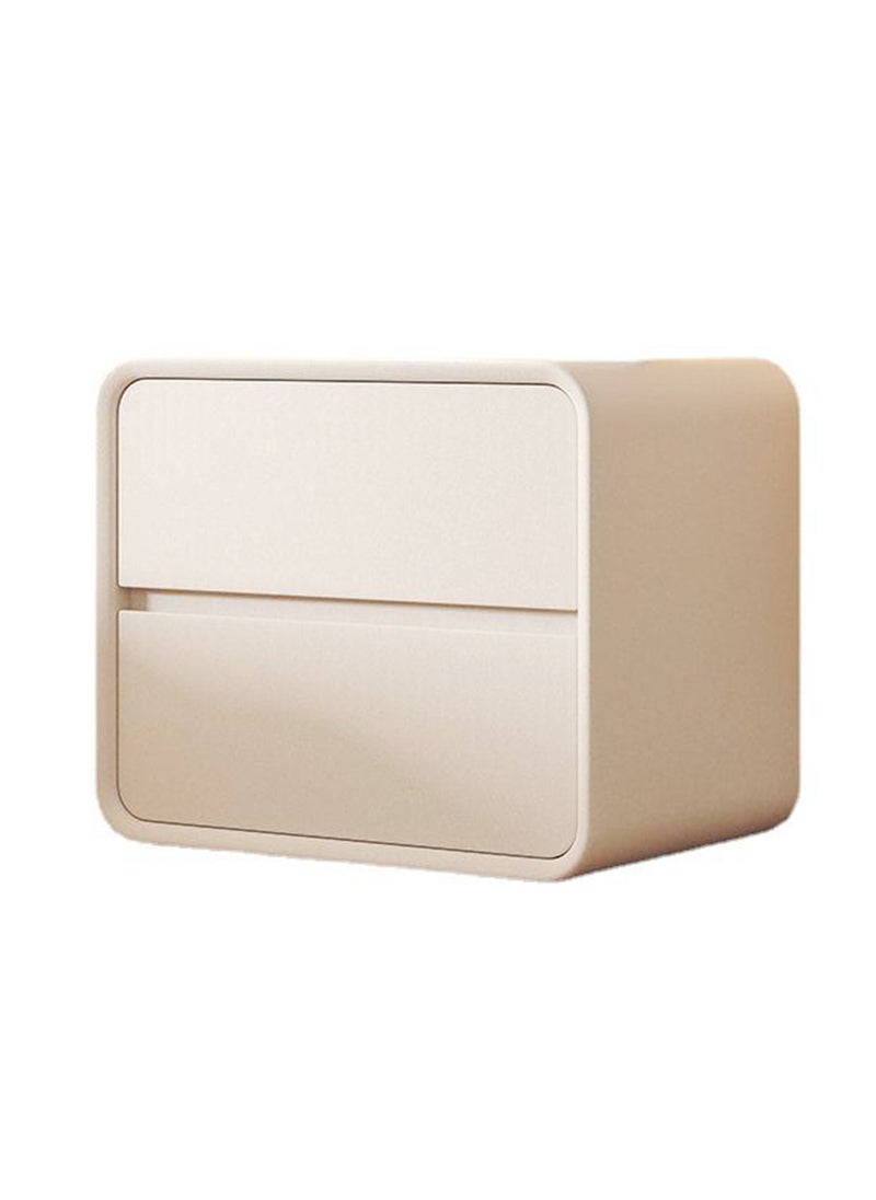 Sharpdo Household Simple Microfiber Leather Small Bedside Table, 2-Layer Storage Cabinet, 50×40×47CM - Image 2