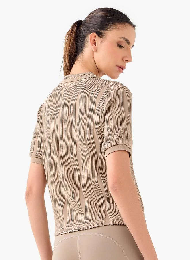 Splash Active  Jacquard Textured Polo T-shirt for Women | Best Price UAE