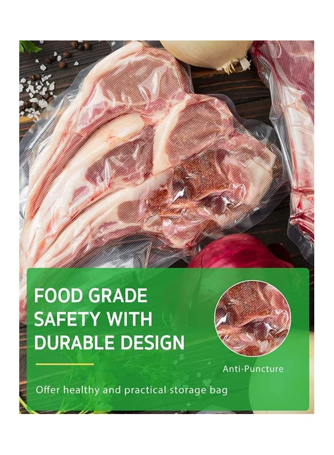 Nyganmelloz Vacuum Sealer Bags (Size 7.8 * 11.8 Inch) - Food Storage Saver Bags, Clear, Sous Vide/Microwaveable/Fridgeable/Keep Fresh  - Image 3