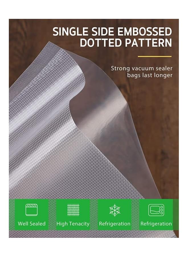 Nyganmelloz Vacuum Sealer Bags (Size 7.8 * 11.8 Inch) - Food Storage Saver Bags, Clear, Sous Vide/Microwaveable/Fridgeable/Keep Fresh  - Image 2