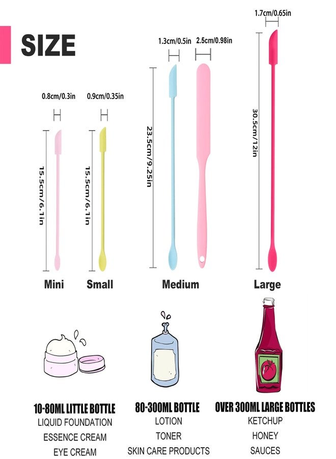 ملاعق تجميل من تابيرنيكس، 5 قطع، ملاعق صغيرة لمستحضرات التجميل واللوشن والمكياج، ملاعق دقيقة لكل قطرة للمكياج وعلبة المطبخ، ملاعق لإزالة شعر الجسم بالشمع - Image 2