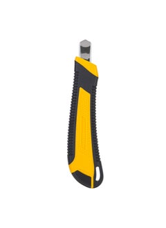 Deli Deli Cutter Knife - 13 Snap-Off SK5 Steel Blades, Soft Touch Handle, Yellow, E2039  - Image 3