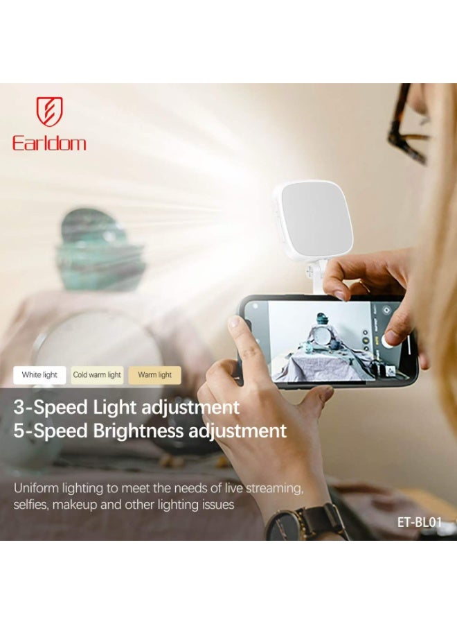 Earldom BL01 MagSafe Universal LED Selfie Light with 360° Rotation & Adjustable Brightness - Image 4