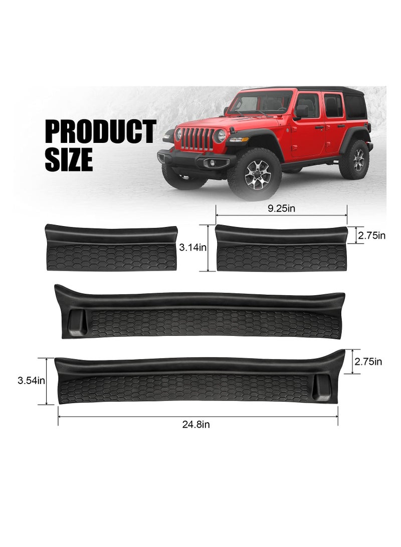 SYOSI Door Sill Guards Kit, All Terrain Entry Guard Kit, Black Rubber Door Entry Guards for 2018-2021 Jeep Wrangler JL JLU Gladiator JT 4-Door Accessories Parts Door Sill Protector Replacement, (4PCS) - Image 2