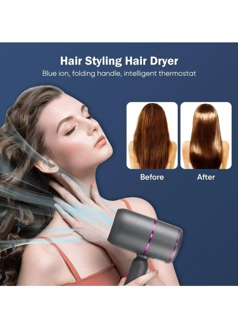 مجفف شعر احترافي محرك تيار متردد 2000 واط تكييف أيوني مجفف شعر سريع مجفف مع ناشر - Image 5