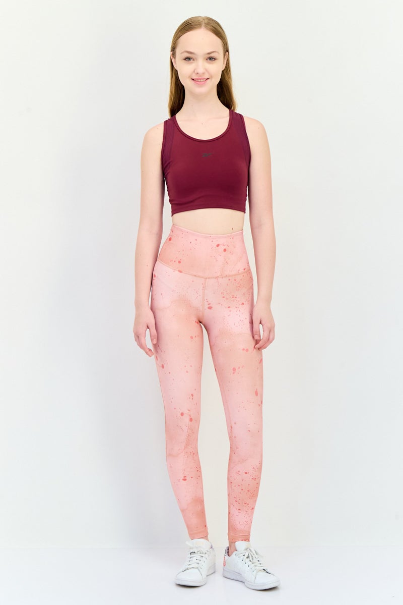 Reebok Women Sportswear Fit Training Leggings, Peach  - Image 4