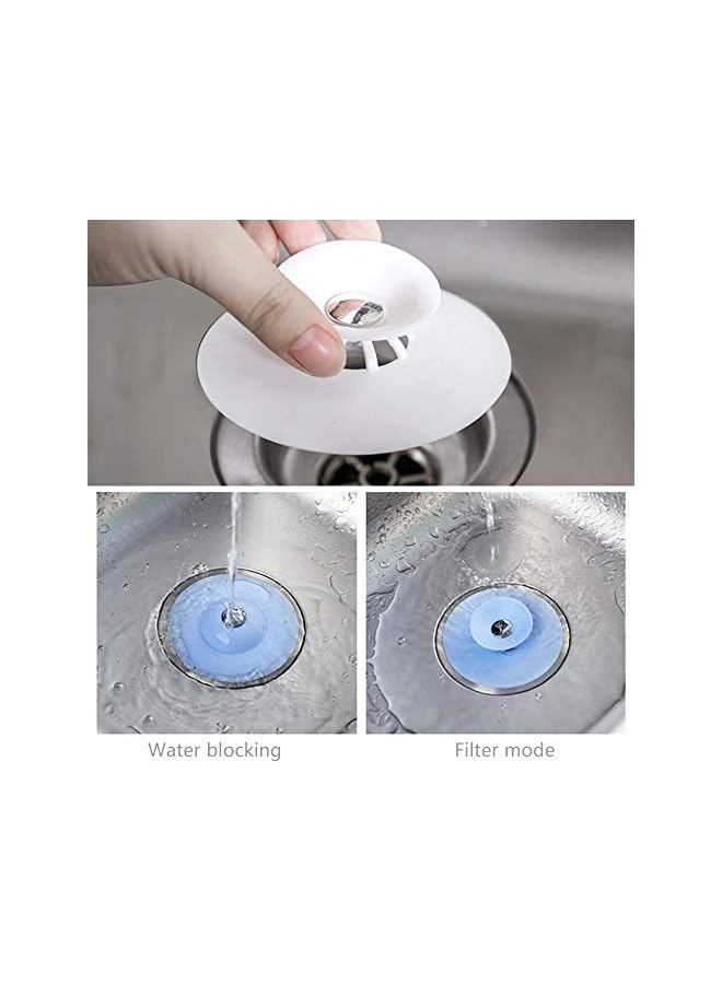 The Bros Popup Floor Drain Sink Strainer Bathtub Plug Hair Catch Cover Water Stopper for Kitchen Bathroom Tub Press Drain Accessories (Blue, Pack of 2) - Image 4