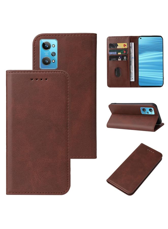 اس-توب جراب هاتف Realme GT2 المصنوع من الجلد بإغلاق مغناطيسي - Image 1