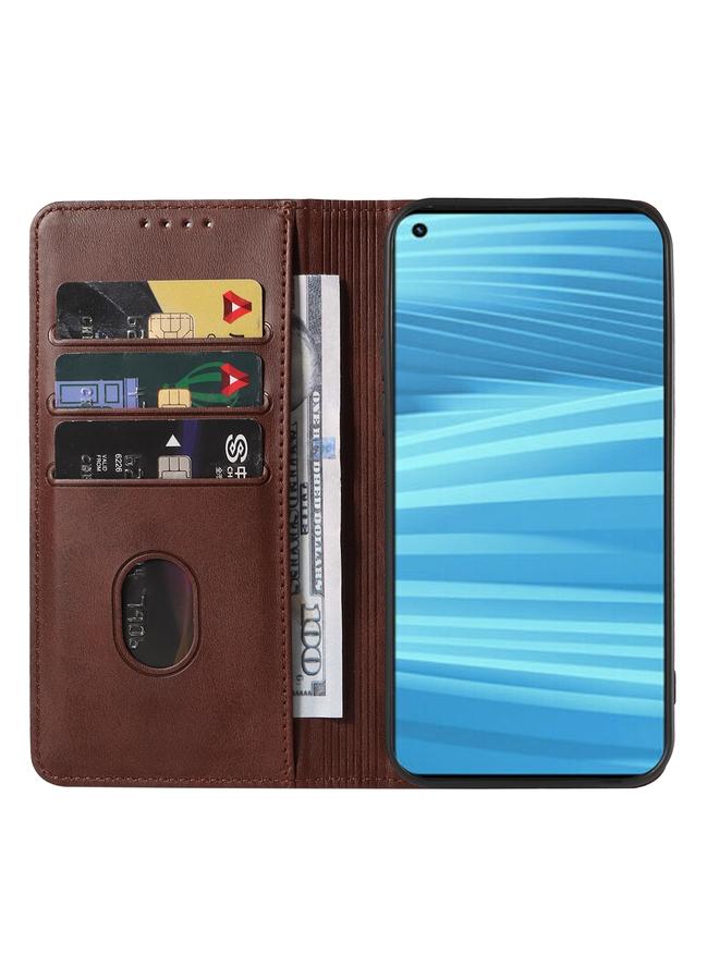 اس-توب جراب هاتف Realme GT2 المصنوع من الجلد بإغلاق مغناطيسي - Image 3