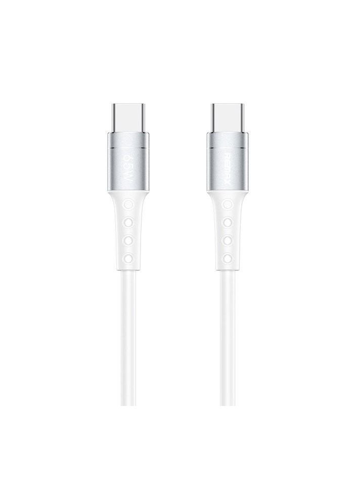 REMAX - Data Cable-Almighty 2 Pd65W Fast Charge Data Cable Rc-198C-White (Cc)White - Image 1