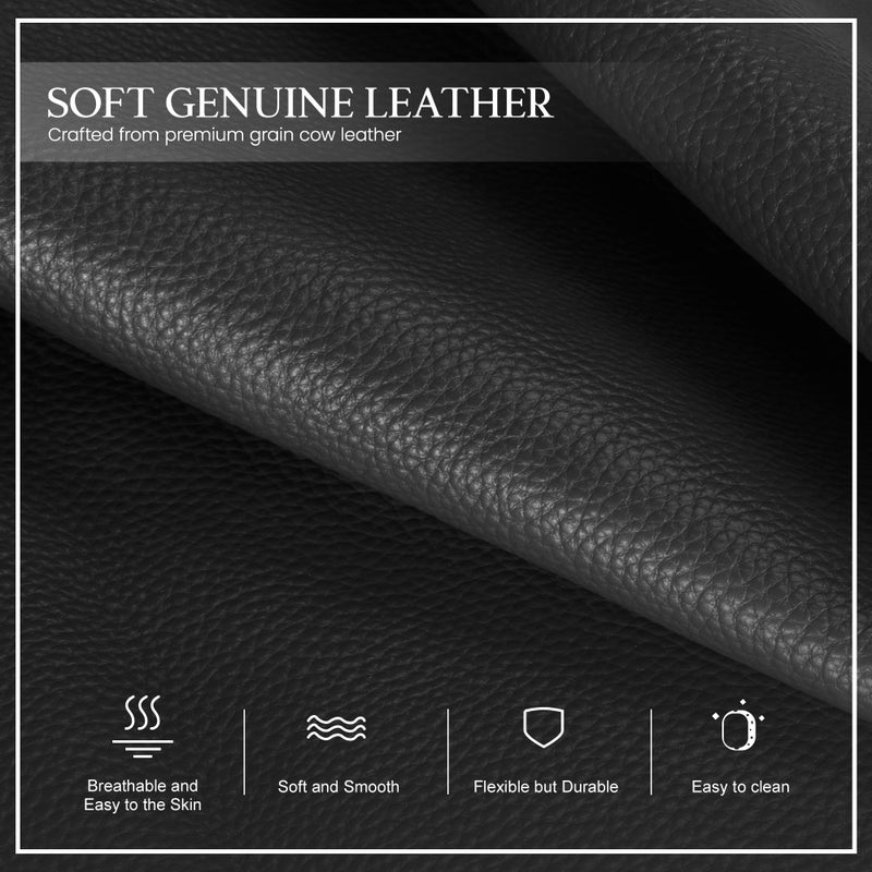 befen Black Crossbody Purse for Women Small Real Leather Shoulder Bags with RFID Blocking, Saddle Bag Purses for Women Designer Cross Body Handbags for Daily Travel - Image 3