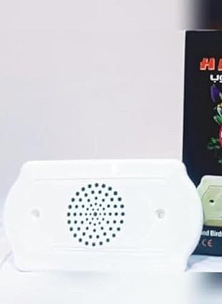 جرس باب شقة داخلي يركب فى علبه ماجيك هيروجروب صوت عصفور كلاسيك ابيض HERO 220V -5060/HZ