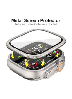 Generic For Apple Watch S8 HD Dust-free Film Aluminum Alloy Frame Explosion-proof Tempered Film For Apple Iwatch Protective Film-Colors:(embossed) Orange-Dimensions:49mm(ultra/ultra 2 Generation General)  - Image 5