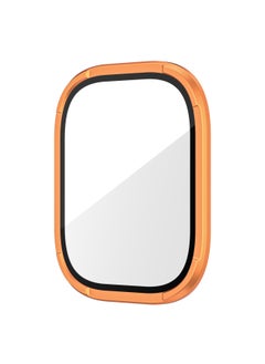 Generic For Apple Watch S8 HD Dust-free Film Aluminum Alloy Frame Explosion-proof Tempered Film For Apple Iwatch Protective Film-Colors:(embossed) Orange-Dimensions:49mm(ultra/ultra 2 Generation General)  - Image 1