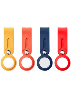 ديفيا Silicone AirTag Loop, Anti-Lost Holder, Anti-Scratch Case Protective Skin Cover Compatible with AirTag Bluetooth Tracker Navy Blue  - Image 2