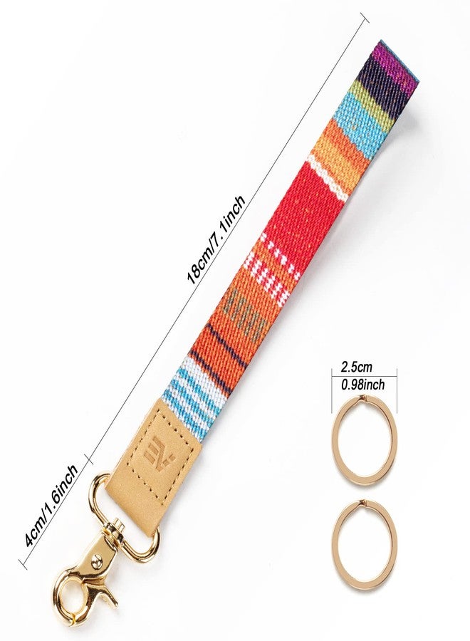 EcoVision Keychain Lanyard for Keys, Wristlet Key Chain for Women, Key Holder Lanyards with 2 keyrings, Waved-85, M - Image 2