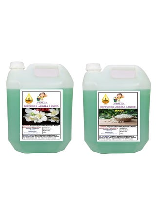 swacch Diffuser Aroma Liquid Jasmine Mogra Ready to use 5 Litre Combo Pack of 2 I Home Fragrance I Best for Aromatherapy I Helps in Meditation I Used in Diffusers I Water Based - pzsku/Z84A6928C357141A472A7Z/45/1748264993/1fd604e6-260e-4c4d-87cb-e4b86c678180