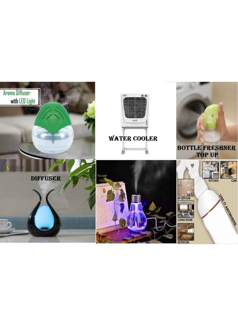 swacch Diffuser Aroma Liquid Jasmine Mogra Ready to use 5 Litre Combo Pack of 2 I Home Fragrance I Best for Aromatherapy I Helps in Meditation I Used in Diffusers I Water Based