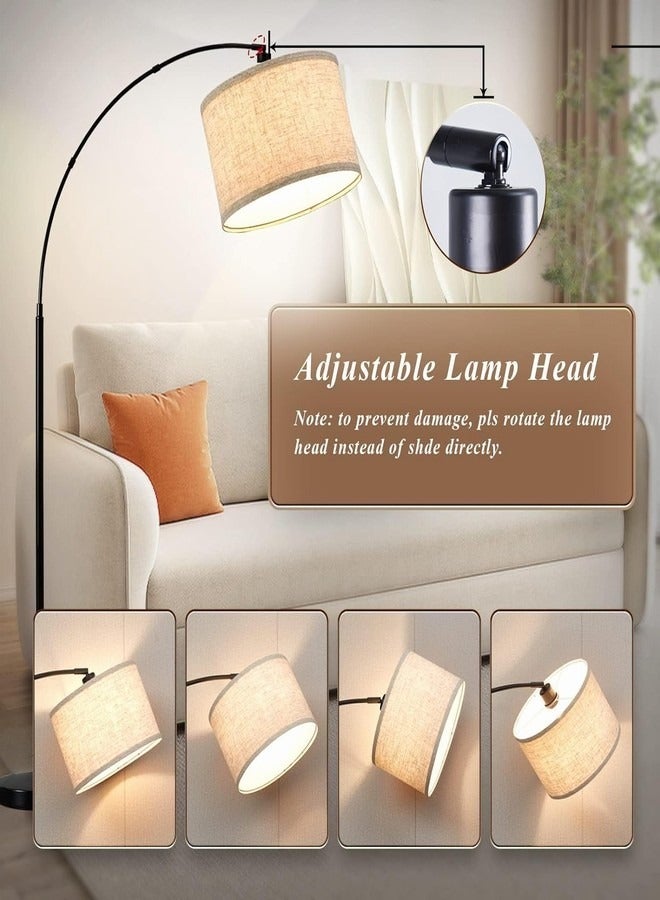 DOMUIK Floor Lamp with Remote Control, Modern Floor Lamp with Bulb,Tall Lamp for Living Room with Hanging Drum Shade and Weighted Base 12 Watt 96V~240V 8-15m Metal  - Image 5