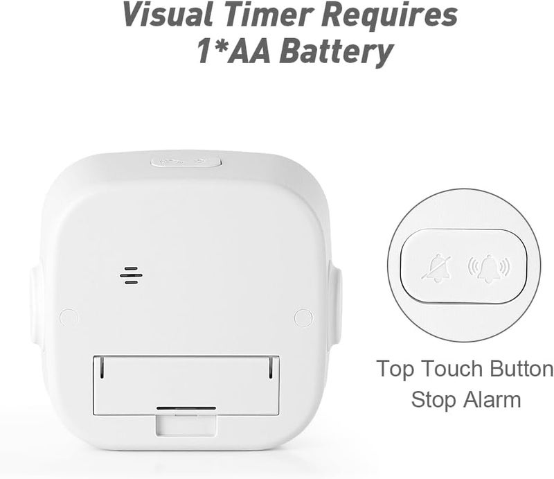 hotut 60 Minute Visual Timer for Kids,Visual Countdown Timer Clock Kids,Kids Desk Management Tools with Rainbow Pattern and Non-Ticking for Classroom,Home,Kitchen,Office - Image 3