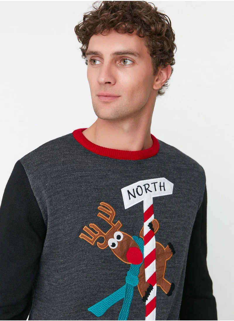 trendyol Reindeer Detail Knitted Sweater