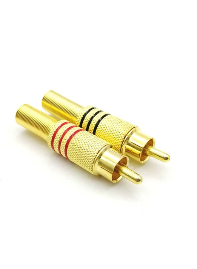 BURAQ 30 PCS / 15 Pairs RCA Lotus Head AV Audio and Video Plug Plum Blossom Plug Lotus Head RCA Head(Color Random Delivery)  - Image 1