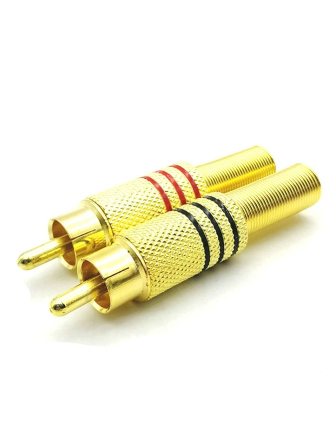 BURAQ 30 PCS / 15 Pairs RCA Lotus Head AV Audio and Video Plug Plum Blossom Plug Lotus Head RCA Head(Color Random Delivery)  - Image 2
