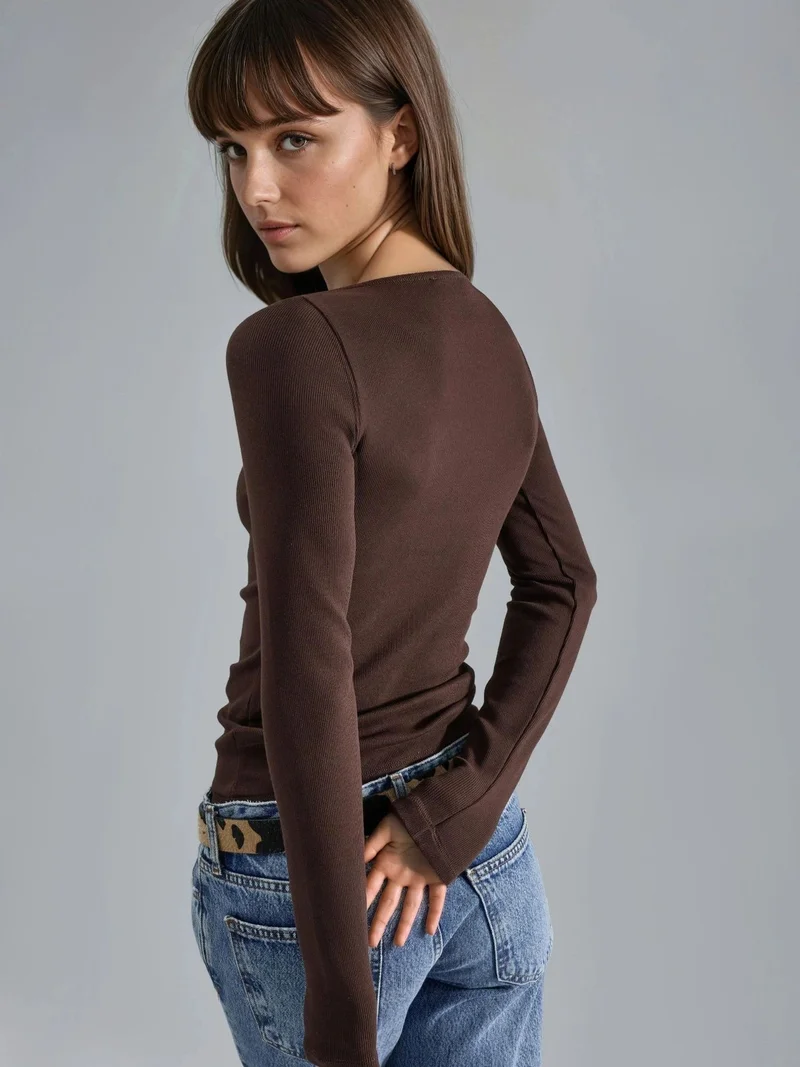 Busem BUSEM Lace Detailed V-Neck Blouse