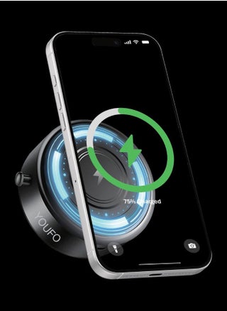 YOUFO MagSafe Wireless Charger and Phone Holder*  Upgrade your phone charging and mounting experience with the Y4882 phone holder, a sleek and sturdy design that provides you with modern convenience.  - *15W Fast Wireless Charging:* Keep your device charged easily with advanced fast charging technology, ensuring your phone stays charged throughout the journey with MagSafe support. - pzsku/Z84A6D9F8F3BC29F25AF7Z/45/_/1735251662/36ec4812-a880-4399-9d86-f41e5097cea9