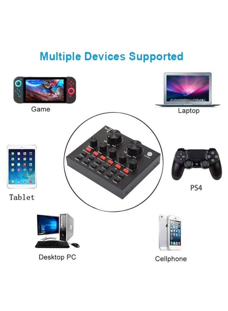 13-Piece Multi-Functional Live Sound Card Set Black/White/Gold  - Image 4