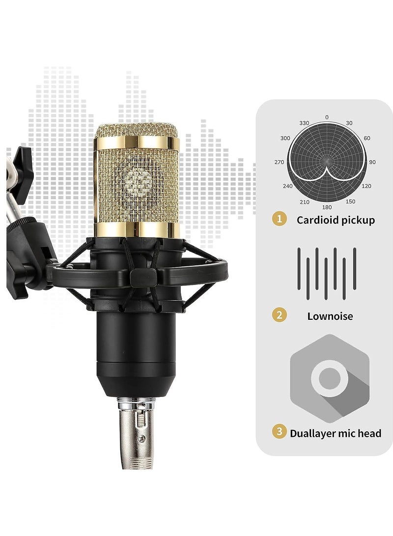 13-Piece Multi-Functional Live Sound Card Set Black/White/Gold  - Image 2