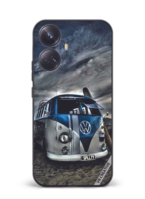 Protective Case Cover For Realme 10 Pro Plus Mini Bus Design Multicolour