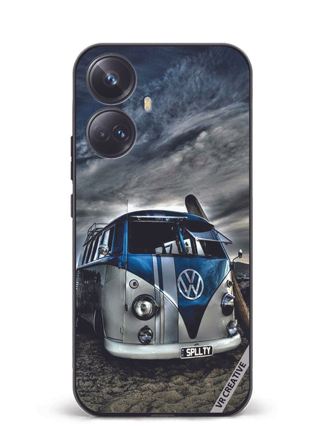 Protective Case Cover For Realme 10 Pro Plus Mini Bus Design Multicolour