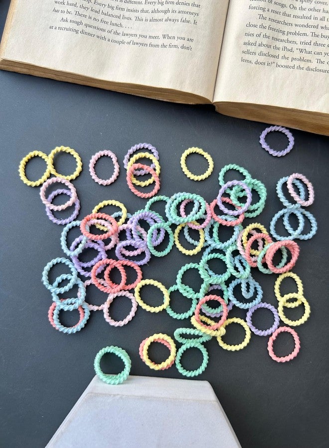 Radhya Accessories 90 pieces Sleek Cotton Hairties for Baby Girls Ponytail holders Cotton Rubberband for babies 2 CM small hairties hairbands for toddlers Gift for Kids Hair accessories for Kids (Pastel Multicolor) - Image 2