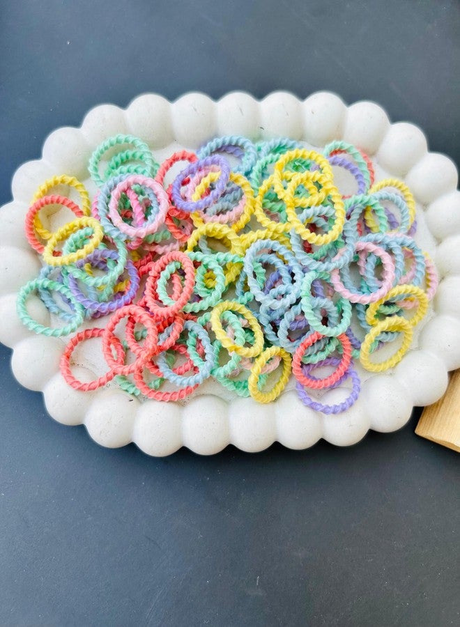 Radhya Accessories 90 pieces Sleek Cotton Hairties for Baby Girls Ponytail holders Cotton Rubberband for babies 2 CM small hairties hairbands for toddlers Gift for Kids Hair accessories for Kids (Pastel Multicolor) - Image 3