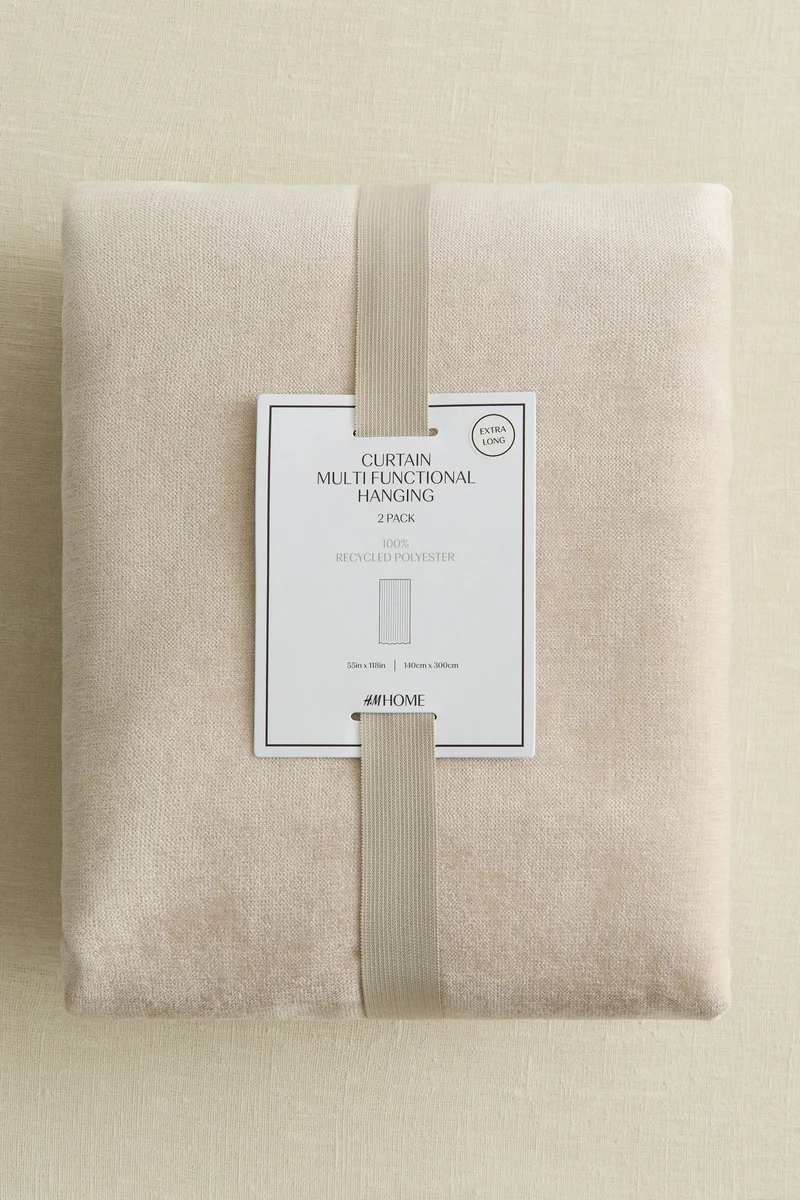 H&M 2-pack long chenille curtain lengths