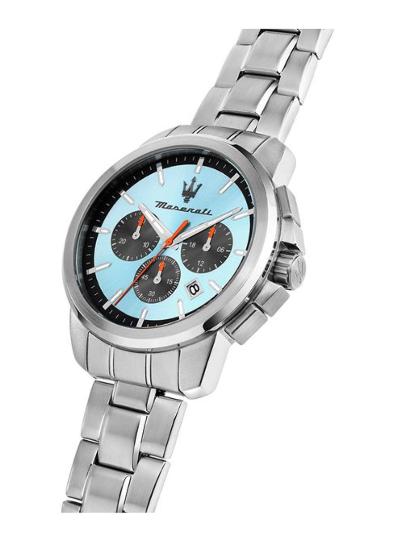 Maserati Men's Successo Quartz Chronograph Silver Stainless Steel Watch R8873621044 - 42mm  - Image 2