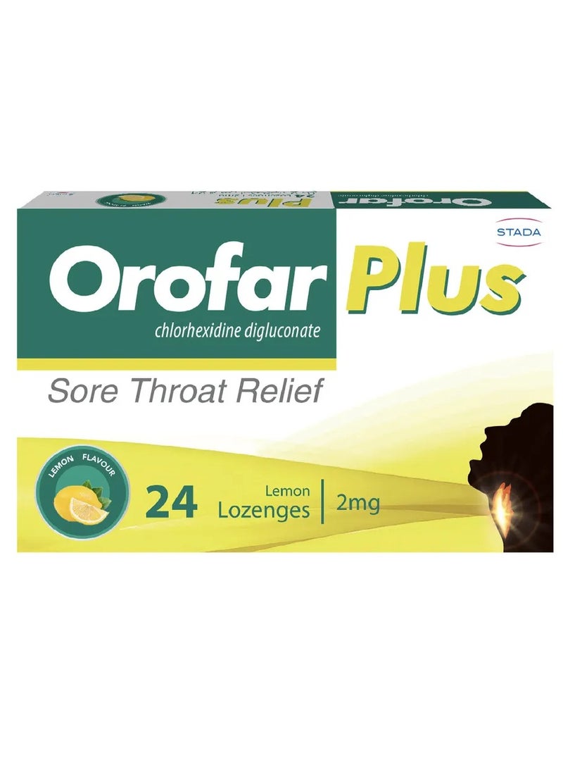 Orofar Orofar Plus Honey & Lemon 24 Lozenges, 2mg Chlorhexidine 
