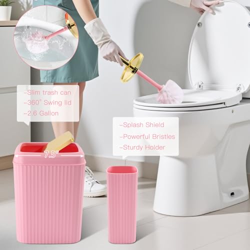WSBArt 32PCS Bathroom Sets with Shower Curtain and Rugs-Grey Bathroom Accessories,Non Slip Bathroom Rugs Set with Toilet Lid Cover, Waterproof Shower Curtain, 3PC Soap Dispenser with Trash Can - Image 5