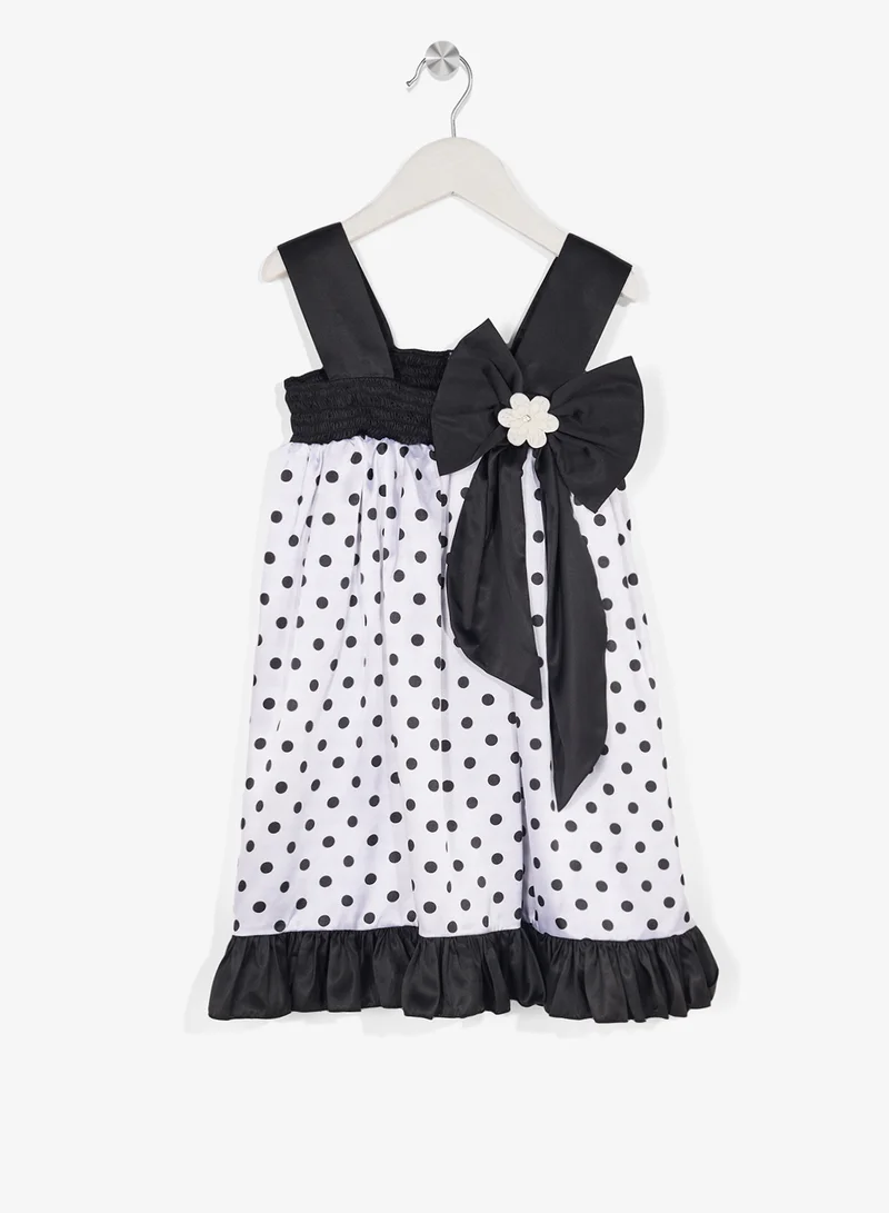 Little Golden Apple Little Polka Dots Bow Dress