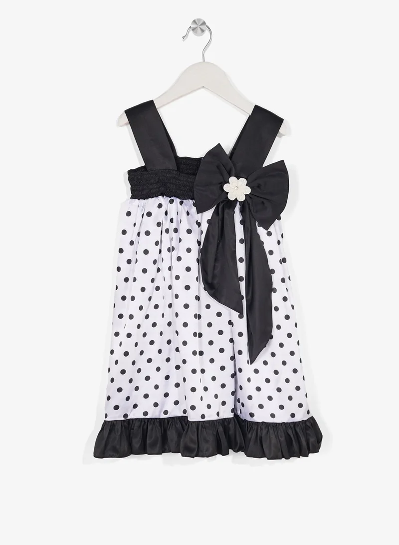 Little Golden Apple Little Polka Dots Bow Dress