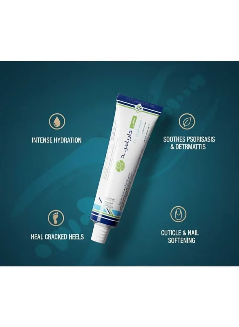 Memphis Carbamide Cream 30g with 10% Urea for moisturizing and treating cracked feet and body, for treating severe dryness, psoriasis, and keratosis pilaris (chicken skin). - Image 3