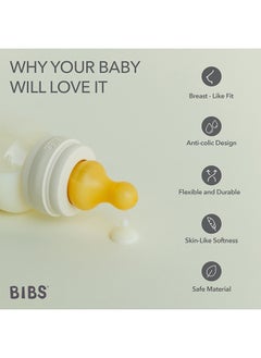 BIBS Pack Of 2 Baby Bottle Nipple Round Latex Fast Flow  - Image 4