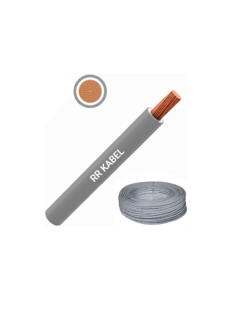 RR Multi Strand Pure Copper Single Core Flexible Cables | Trirated Electrolytic Conductor up to 105C Fire Resist Electric Panel Wire | BS6231 ISO9001 CE Compliant 100Y(90m) Roll (0.75mm, Grey) - Image 1