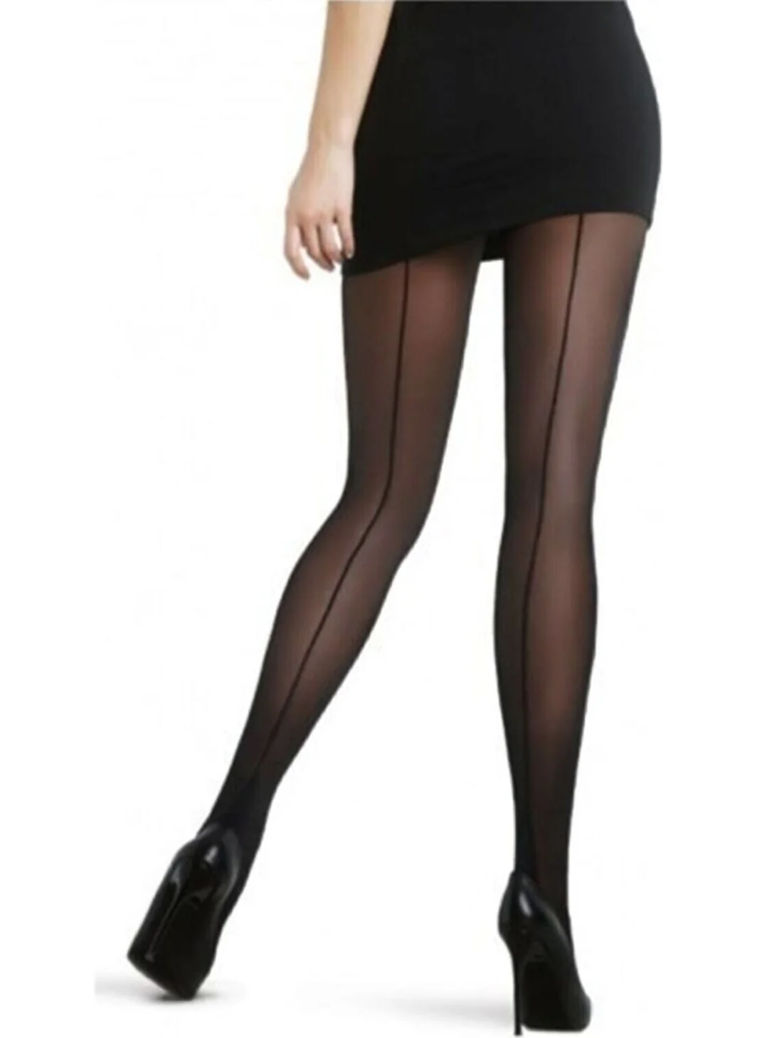 Hepsine Rakip Rivaling All Women's Nostalgia Pantyhose with Stripe Pattern on the Back 20DEN Penti