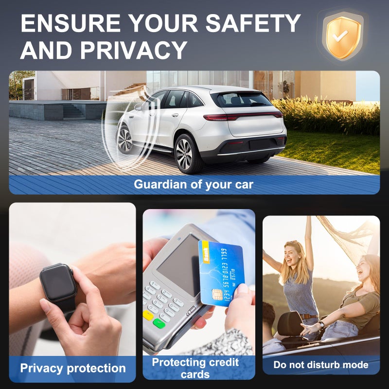Samfolk Faraday Box with Faraday Bags for Car Keys, Car Key Signal Blocking Box, Keyless Entry Car Key Safe Protector Anti-Theft Shielding Cage (Small) - Image 5